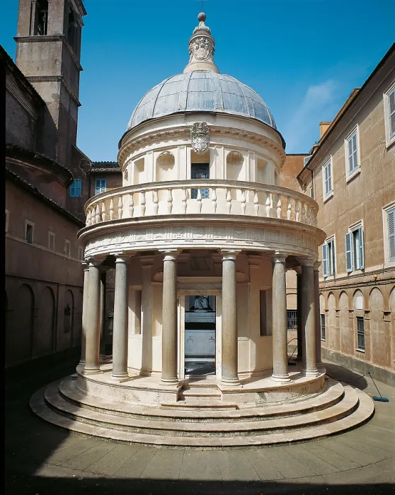 Framed Print : Tempietto of San Pietro in Montorio in Rome, by Donato di Pascuccio di Antonio also known as Bramante, 1502 - 1510, 15th Century - Italy, Lazio, Rome