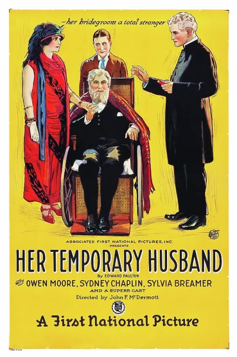 Framed Print : HER TEMPORARY HUSBAND, poster art, 1923