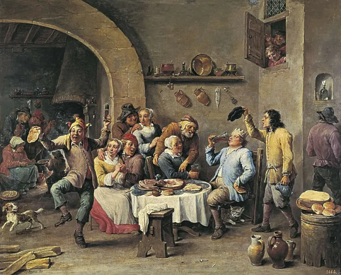 Framed Print : TENIERS II, David, 'the Younger' (1610-1690). The King Drinks. Flemish art. Oil on canvas. SPAIN. Madrid. Prado Museum. AISA / Everett Collection**US SALES ONLY**
