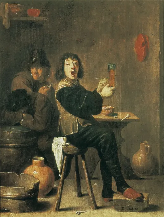 Framed Print : TENIERS II, David, 'the Younger' (1610-1690). The Happy Soldier. 1650. Flemish art. Oil on canvas. SPAIN. Madrid. Prado Museum. AISA / Everett Collection**US SALES ONLY**
