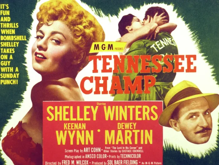 Framed Print : TENNESSEE CHAMP, Shelley Winters, Keenan Wynn, 1954