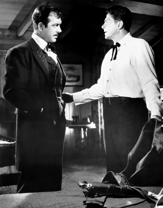 Framed Print : TENNESSEE'S PARTNER, from left, John Payne, Ronald Reagan, 1955