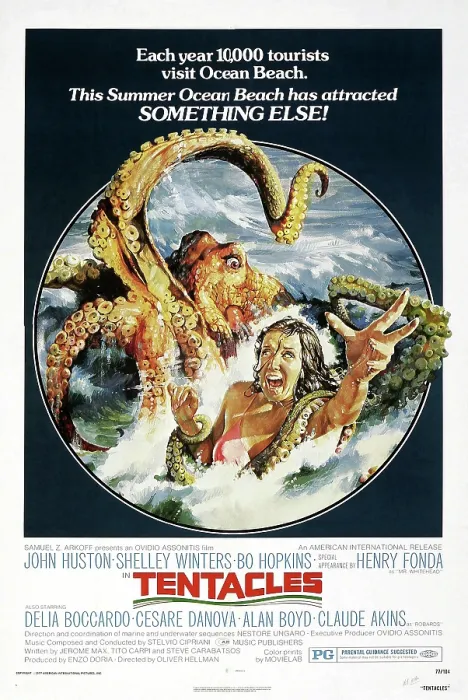 Framed Print : TENTACLES, (aka TENTACOLI), US poster, 1977