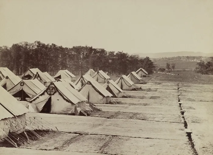 Framed Print : Tents of the General Hospital, at Camp Letterman, Gettysburg, in August 1863