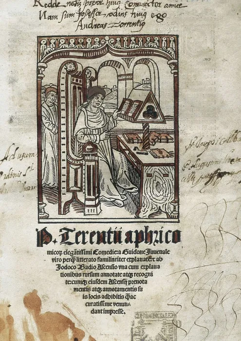 Framed Print : TERENCE, Publius Terentius (190-154 BC). Cover of his comedies edited in Paris. AISA / Everett Collection**US SALES ONLY** Framed Print : TERENCE, Publius Terentius (190-154 BC). Cover of his comedies edited in Paris. AISA / Everett Collection**US SALES ONLY**