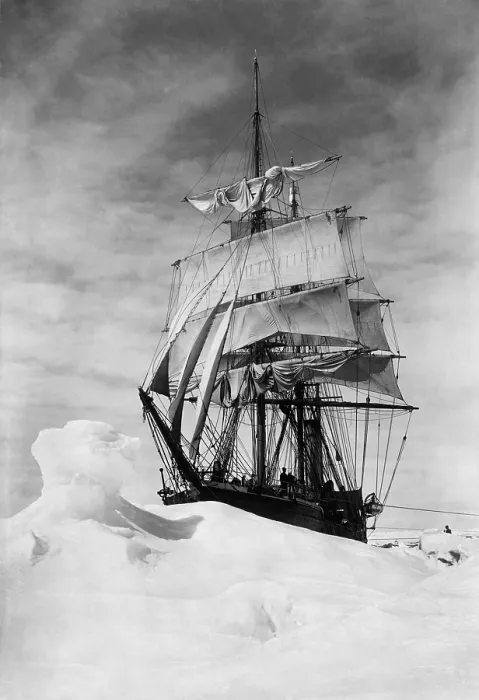 Framed Print : Terra Nova ship icebound during the British Antarctic Expedition led by Capt. Robert Scott, 1910-12. Photo by Herbert Ponting (BSLOC_2018_4_84)
