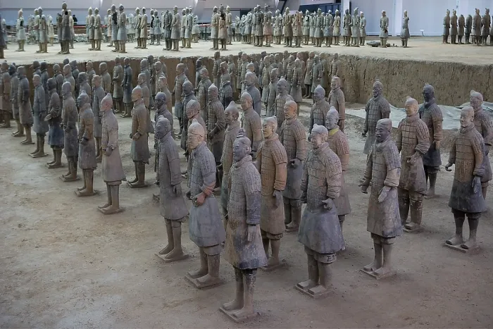 Framed Print : Terracotta Army. 221-206 BC. CHINA. Xian. Mausoleum of the First Qin Emperor, Qin Si Huang. Chinese art. Qin period. AISA / Everett Collection**US SALES ONLY**