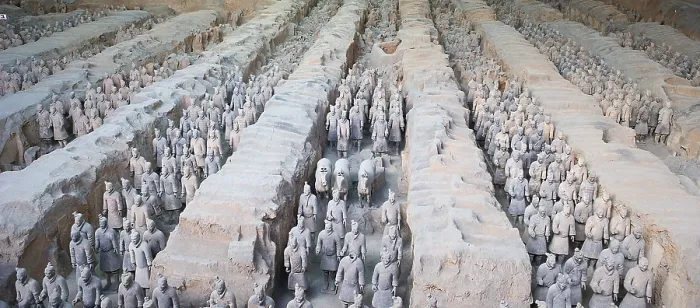 Framed Print : Terracotta Army. 221-206 BC. CHINA. Xian. Mausoleum of the First Qin Emperor, Qin Si Huang. Chinese art. Qin period. AISA / Everett Collection**US SALES ONLY**