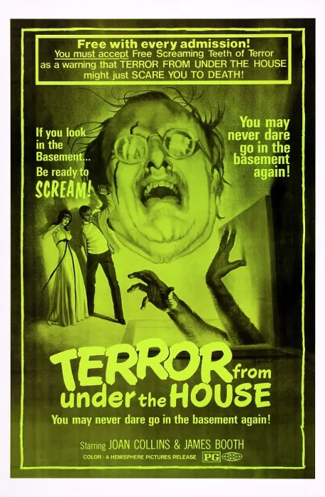 Framed Print : TERROR FROM UNDER THE HOUSE, (aka INN OF THE FRIGHTENED PEOPLE, aka REVENGE), US poster, 1971 Framed Print : TERROR FROM UNDER THE HOUSE, (aka INN OF THE FRIGHTENED PEOPLE, aka REVENGE), US poster, 1971