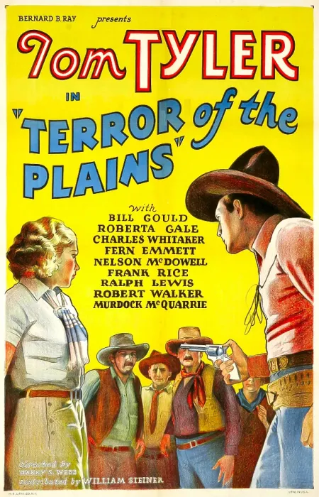 Framed Print : TERROR OF THE PLAINS, left: Roberta Gale, right: Tom Tyler, 1934