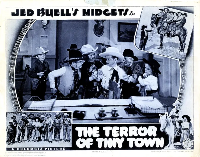 Framed Print : THE TERROR OF TINY TOWN, from` left, Billy Curtis, Billy Rhodes, Yvonne Moray, 1938