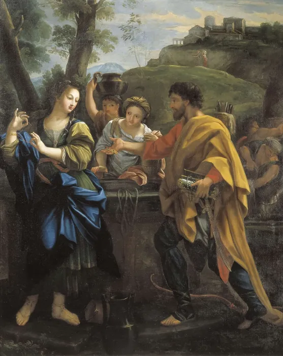 Framed Print : TESIO, Ludovico (1731-1782). Rebecca at the Well. 18th c. Oil on canvas. ITALY. Turin. Galleria Sabauda (Sabauda Gallery). AISA / Everett Collection**US SALES ONLY** Framed Print : TESIO, Ludovico (1731-1782). Rebecca at the Well. 18th c. Oil on canvas. ITALY. Turin. Galleria Sabauda (Sabauda Gallery). AISA / Everett Collection**US SALES ONLY**