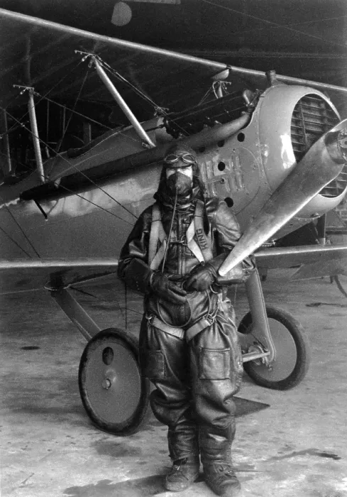 Framed Print : Test pilot Paul King in a fur lined leather flying suit and oxygen mask before take off, Oct. 17, 1925. He will fly the NACA Vought VE-7, from Langley Field, Hampton, Virginia Framed Print : Test pilot Paul King in a fur lined leather flying suit and oxygen mask before take off, Oct. 17, 1925. He will fly the NACA Vought VE-7, from Langley Field, Hampton, Virginia