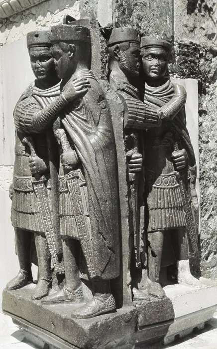 Framed Print : The Tetrarchs. 300-315. ITALY. Venice. Ducal Palace. Porphyry. Roman art. Late Empire. Sculpture. Proc: TURKEY. Istanbul
