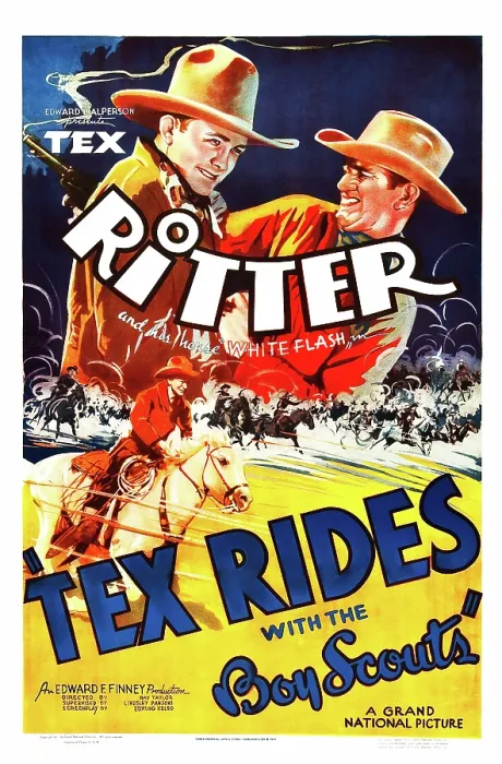 Framed Print : TEX RIDES WITH THE BOY SCOUTS, US poster art, Tex Ritter (l.), 1937 Framed Print : TEX RIDES WITH THE BOY SCOUTS, US poster art, Tex Ritter (l.), 1937