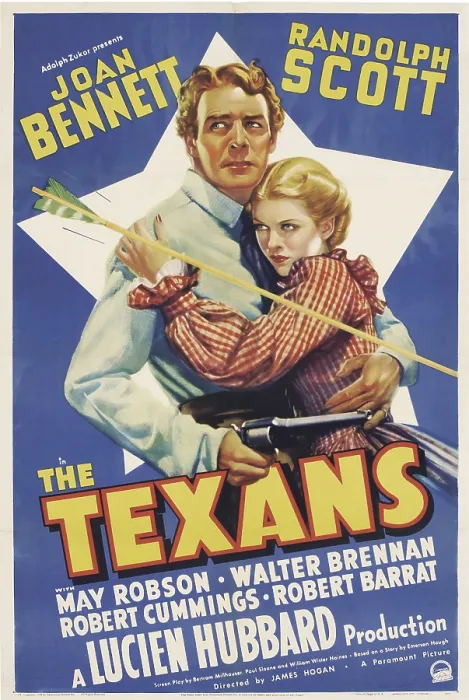 Framed Print : THE TEXANS, Randolph Scott, Joan Bennett, 1938