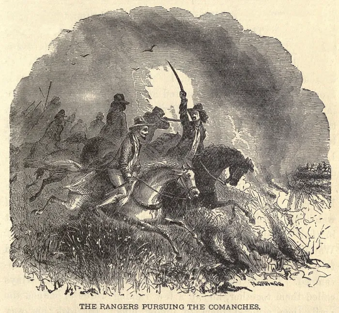 Framed Print : Texas Rangers pursuing Comanches Framed Print : Texas Rangers pursuing Comanches