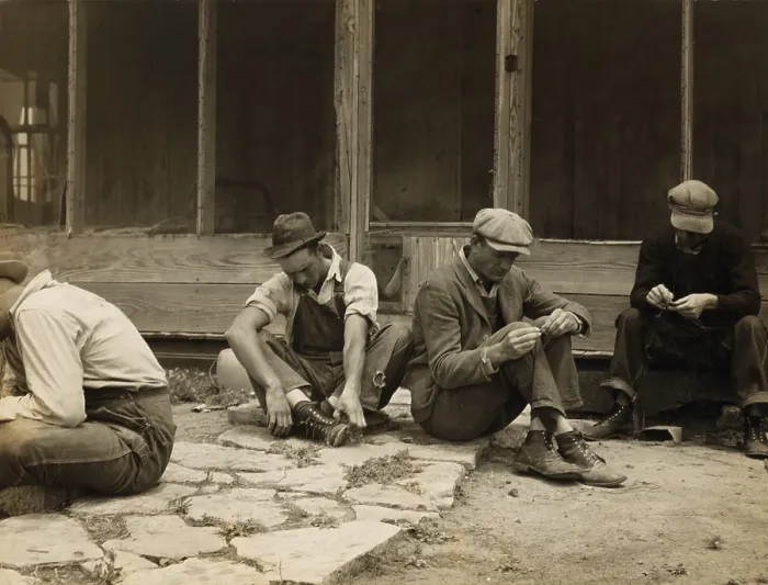 Framed Print : Texas tenant farmers displaced from their land by tractor farming were unemployed