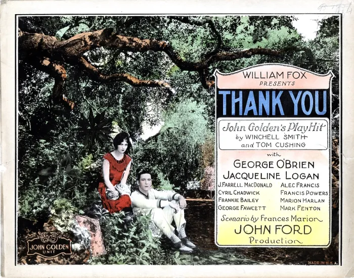 Framed Print : THANK YOU, from left, Jacqueline Logan, George O'Brien, 1925, TM & Copyright 20th Century Fox Film Corp. / courtesy Everett Collection Framed Print : THANK YOU, from left, Jacqueline Logan, George O'Brien, 1925, TM & Copyright 20th Century Fox Film Corp. / courtesy Everett Collection