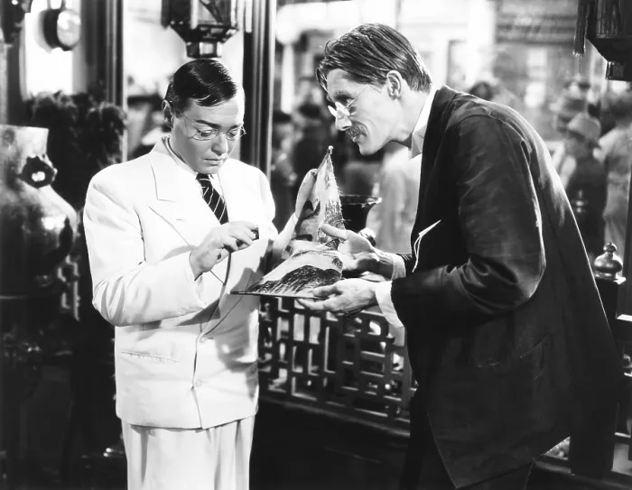 Framed Print : THANK YOU, MR. MOTO, from left: Peter Lorre, John Carradine, 1937, TM & Copyright 20th Century Fox Film Corp. / courtesy Everett Collection Framed Print : THANK YOU, MR. MOTO, from left: Peter Lorre, John Carradine, 1937, TM & Copyright 20th Century Fox Film Corp. / courtesy Everett Collection