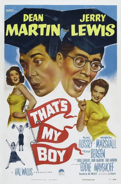 Framed Print : THAT'S MY BOY, US poster art, from left: Polly Bergen, Dean Martin, Jerry Lewis, Marion Marshall, 1951