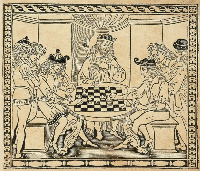 Framed Print : 'The Game of Chess' by Jacobus de Cessolis (15th c.). Engraving. AISA / Everett Collection**US SALES ONLY** Framed Print : 'The Game of Chess' by Jacobus de Cessolis (15th c.). Engraving. AISA / Everett Collection**US SALES ONLY**