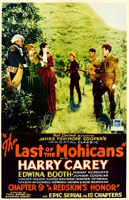 Framed Print : THE LAST OF THE MOHICANS, from left: Edward Hearn, Lucile Browne, Edwina Booth, Harry Carey, far right: Walter McGrail in Chapter 9: A Redskin's Honor, 1932