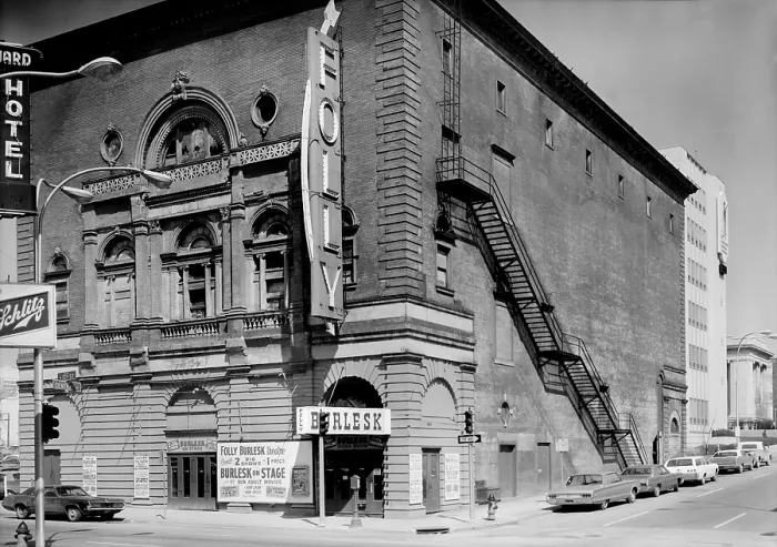 Framed Print : Theaters, The Standard Theatre, The Marx Brothers, Humphrey Bogart, Sally Rand, and Gypsy Rose Lee performed here, built in 1900, closed 1932, 300 West 12th Street, Kansas City