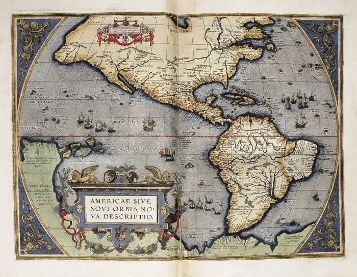 Framed Print : Theatrum Orbis Terrarum'by Abraham Ortelius. The city of Venice. Printed in Antwerp by Christoph Plantinus (1588). Engraving. SPAIN. Salamanca. Salamanca University Library