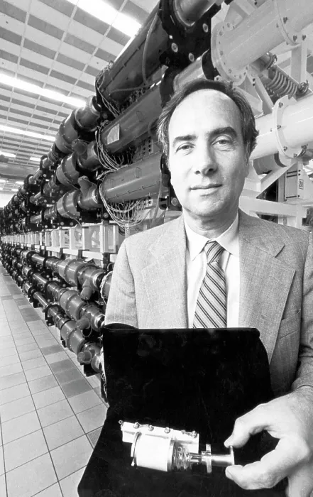 Framed Print : Theodore Harold Maiman, American physicist and inventor of the laser. Circa 1980. Courtesy: CSU Archives / Everett Collection