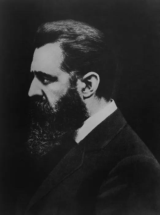 Framed Print : Theodore Herzl founded the World Zionist Organization in 1897. He promoted Jewish migration to Palestine to establish a Jewish nation. - (BSLOC_2015_1_42)