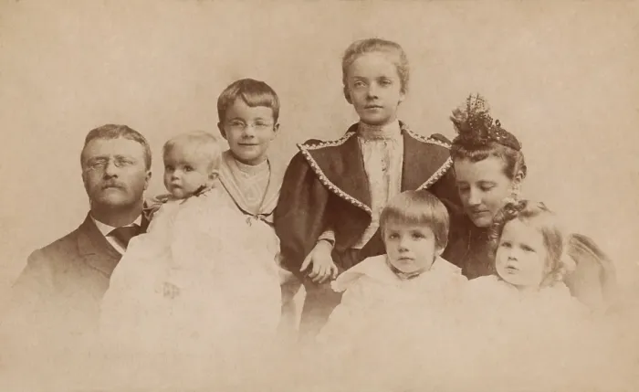 Framed Print : Theodore Roosevelt and his family during the 1894 Christmas season