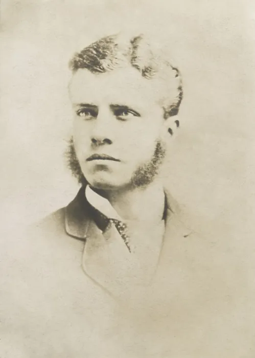 Framed Print : Theodore Roosevelt when he was a freshman at Harvard College in 1876. The 18 year old future president sports fashionable mutton-chop sideburns (BSLOC_2017_4_1)
