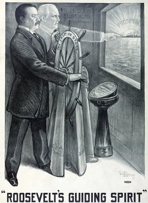 Framed Print : Theodore Roosevelt became president after William McKinley's assassination on Sept. 14, 1901