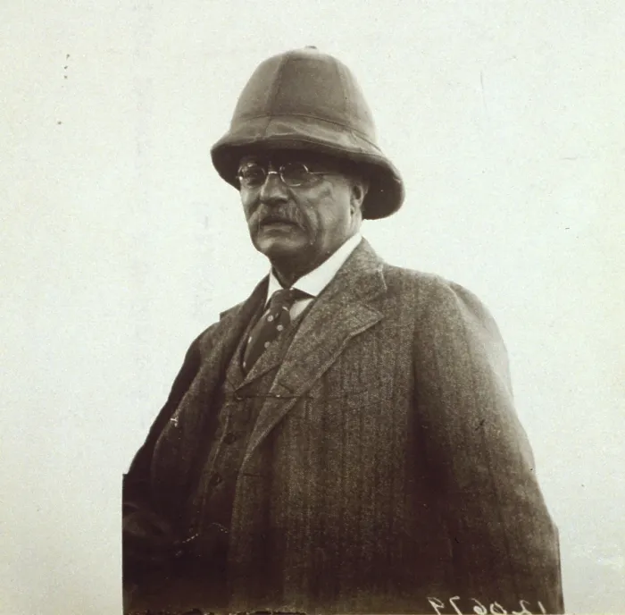 Framed Print : Theodore Roosevelt wearing a pith helmet during his 1910 African expedition
