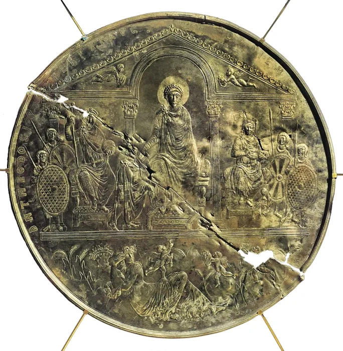 Framed Print : Theodosius I (347 - 395). Silver. Roman art. Late Empire. Jewelry. SPAIN. Madrid. Royal Academy of History. AISA / Everett Collection**US SALES ONLY** Framed Print : Theodosius I (347 - 395). Silver. Roman art. Late Empire. Jewelry. SPAIN. Madrid. Royal Academy of History. AISA / Everett Collection**US SALES ONLY**
