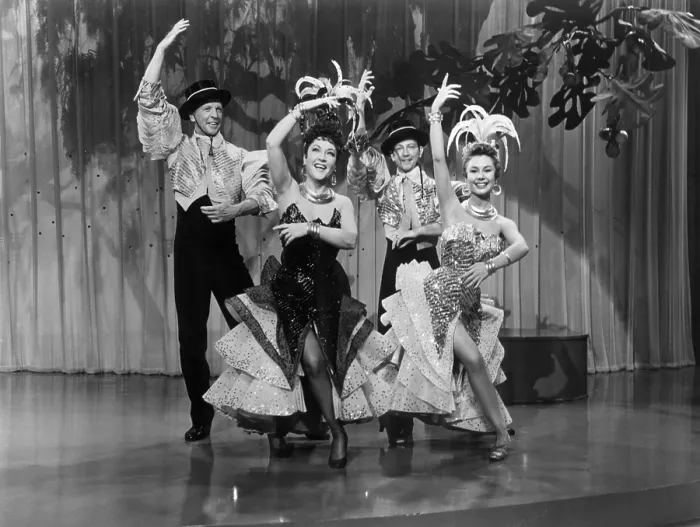 Framed Print : THERE'S NO BUSINESS LIKE SHOW BUSINESS, Dan Dailey, Donald O'Connor, Ethel Merman, Mitzi Gaynor, 1954, TM and Copyright (c) 20th Century-Fox Film Corp. All Rights Reserved Framed Print : THERE'S NO BUSINESS LIKE SHOW BUSINESS, Dan Dailey, Donald O'Connor, Ethel Merman, Mitzi Gaynor, 1954, TM and Copyright (c) 20th Century-Fox Film Corp. All Rights Reserved