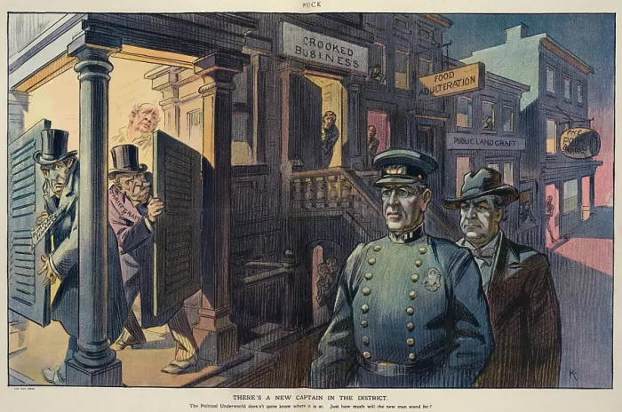 Framed Print : THERES A NEW CAPTAIN IN THE DISTRICT, by Udo Keppler, published in PUCK, March 26, 1913 Framed Print : THERES A NEW CAPTAIN IN THE DISTRICT, by Udo Keppler, published in PUCK, March 26, 1913