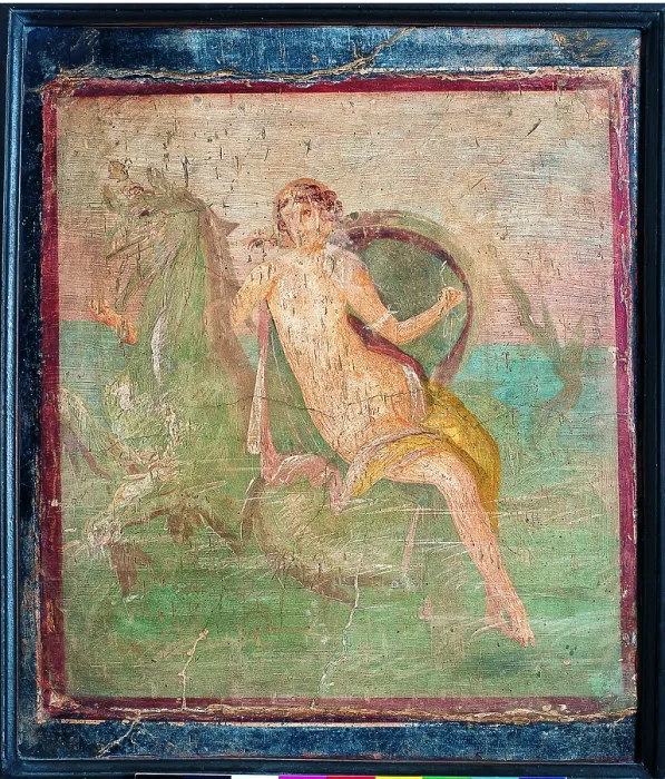 Framed Print : Thetis, by unknown artist, 62-79, 1st Century A.D. ripped fresco, 61 x 52 cm - Italy, Campania, Naples, National Archaeological Museum, Room LXXII, inv. 8873. Whole artwork view Framed Print : Thetis, by unknown artist, 62-79, 1st Century A.D. ripped fresco, 61 x 52 cm - Italy, Campania, Naples, National Archaeological Museum, Room LXXII, inv. 8873. Whole artwork view