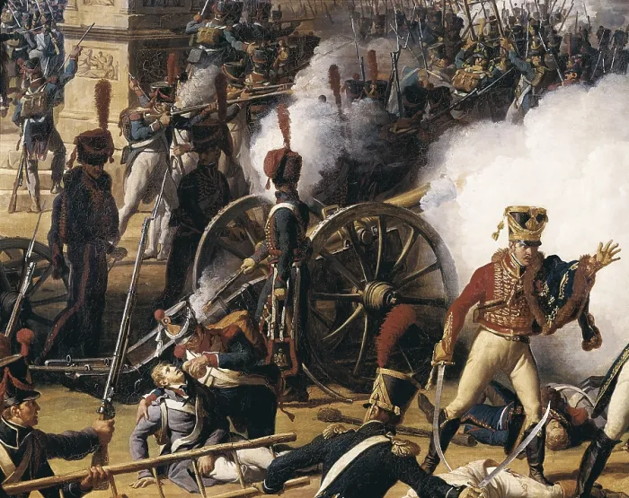 Framed Print : THEVENIN, Charles (1764-1838). Attack and conquest of Regensburg. April 21, 1809. 1812. Oil on canvas. FRANCE. Versailles. National Museum of Versailles Framed Print : THEVENIN, Charles (1764-1838). Attack and conquest of Regensburg. April 21, 1809. 1812. Oil on canvas. FRANCE. Versailles. National Museum of Versailles
