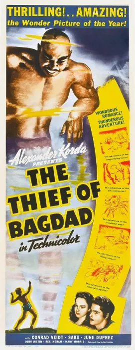 Framed Print : THE THIEF FROM BAGDAD, top left: Rex Ingram, bottom right from left: June Duprez, John Justin, 1940