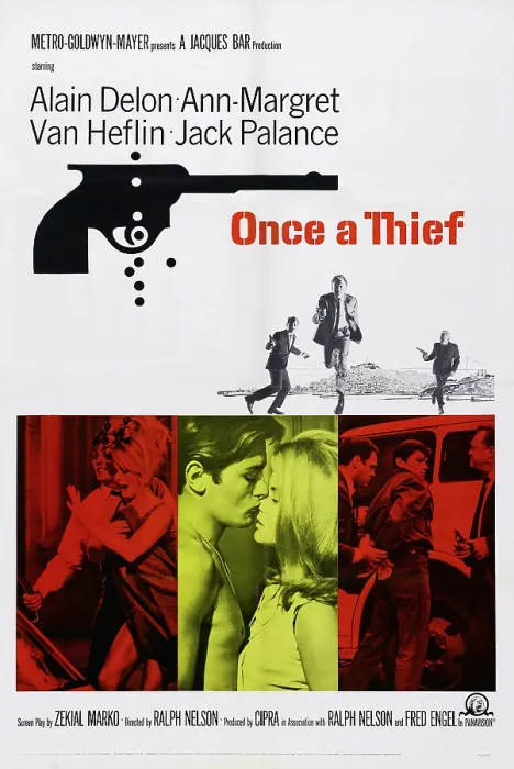Framed Print : ONCE A THIEF, US poster, bottom center from left: Alain Delon, Ann-Margret, 1965 Framed Print : ONCE A THIEF, US poster, bottom center from left: Alain Delon, Ann-Margret, 1965