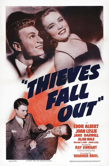Framed Print : THIEVES FALL OUT, US poster art, top from left: Eddie Albert, Joan Leslie, bottom left: Eddie Albert, 1941