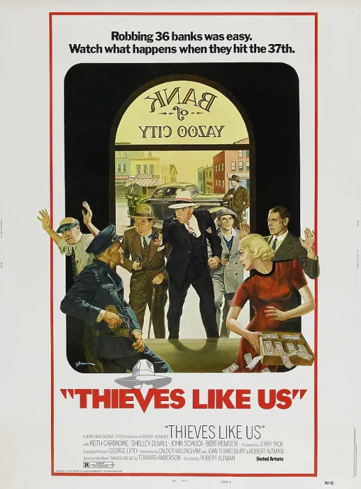 Framed Print : THIEVES LIKE US, US poster art, 1974