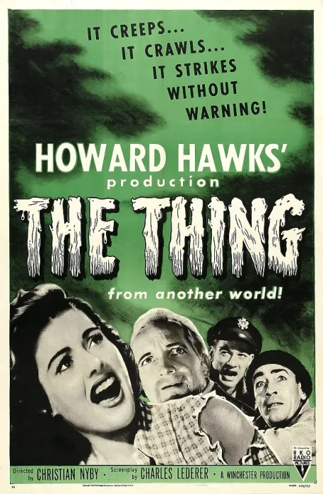 Framed Print : THE THING FROM ANOTHER WORLD, from left: Margaret Sheridan, Kenneth Tobey, 1951