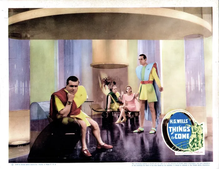 Framed Print : THINGS TO COME, US lobbycard, Edward Chapman, Pearl Argyle, Raymond Massey, (lobbycard), 1936
