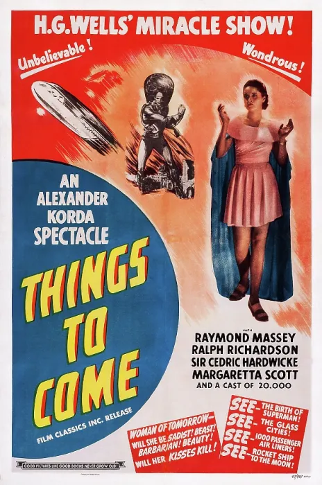 Framed Print : THINGS TO COME, poster art, l-r: Raymond Massey, Margaretta Scott, 1936 Framed Print : THINGS TO COME, poster art, l-r: Raymond Massey, Margaretta Scott, 1936