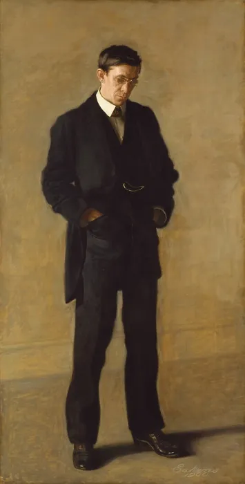 Framed Print : THE THINKER: PORTRAIT OF LOUIS N. CANTON, by Thomas Eakins, 1900, American painting, oil on canvas. Louis N