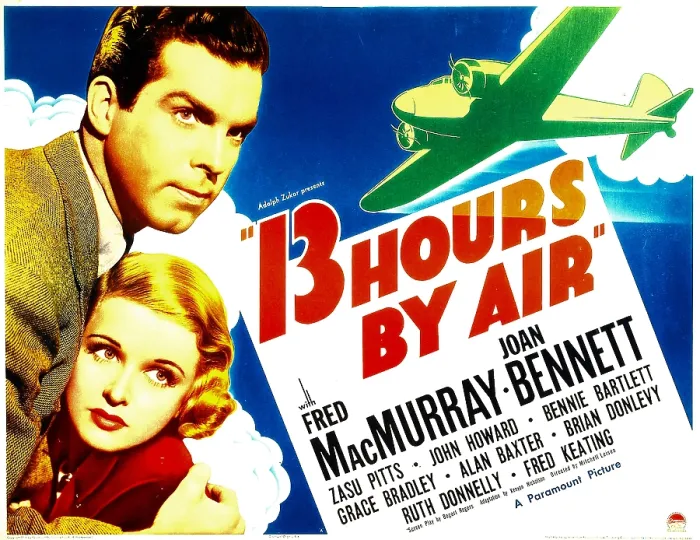 Framed Print : THIRTEEN HOURS BY AIR, from left: Fred MacMurray, Joan Bennett, 1936