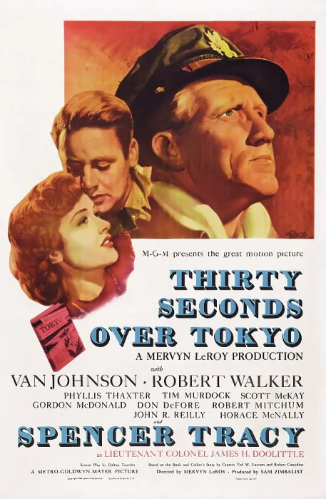 Framed Print : THIRTY SECONDS OVER TOKYO, US poster art, from left: Phyllis Thaxter, Van Johnson, Spencer Tracy, 1944 Framed Print : THIRTY SECONDS OVER TOKYO, US poster art, from left: Phyllis Thaxter, Van Johnson, Spencer Tracy, 1944